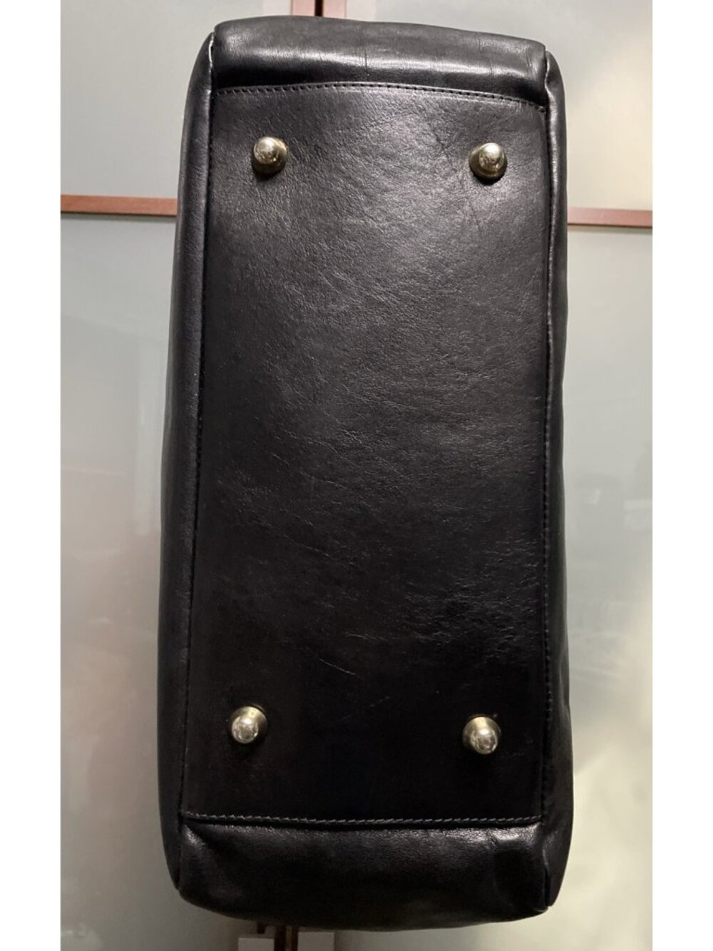 Sergio Cerruti Roma Vintage Large Black Leather Logo Shoulder Hobo Handbag Purse - Picture 5 of 14